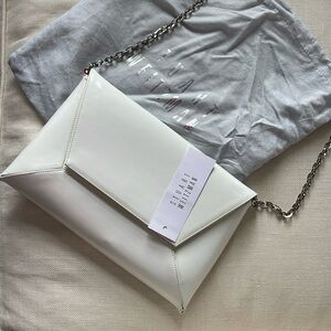 Stuart Weitzman White Envelope Purse